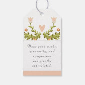 ボランティアの感謝 ギフトタグ (裏面)