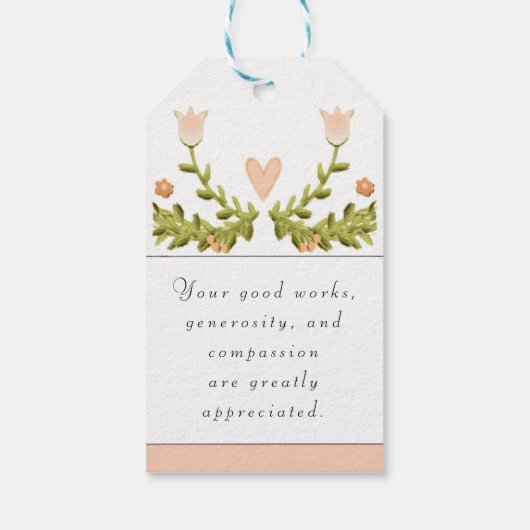 ボランティアの感謝 ギフトタグ (裏面)