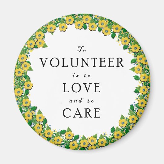 ボランティアの感謝 マグネット (正面)