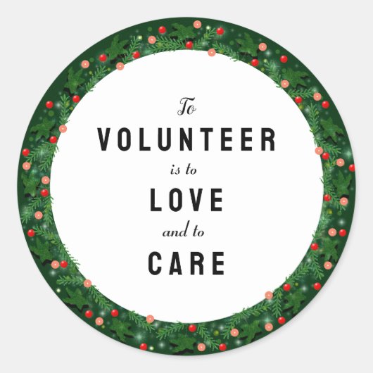ボランティアの感謝 ラウンドシール (正面)