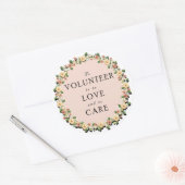 ボランティアの感謝 ラウンドシール (封筒)