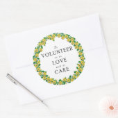 ボランティアの感謝 ラウンドシール (封筒)