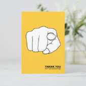 ボランティアの手のイラストに感謝 招待状 (スタンド正面)