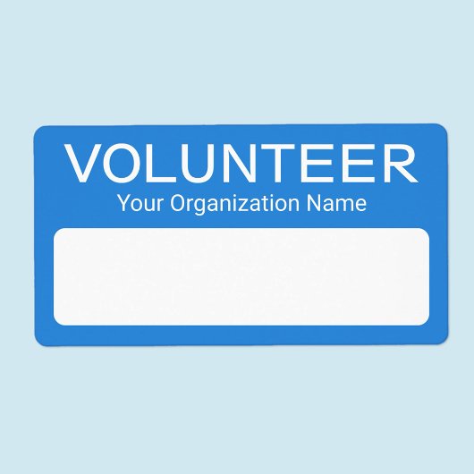 ボランティアの接着剤名バパーソナライズされたッドブルー ラベル