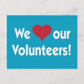 ボランティアの方々にハート ポストカード (正面)