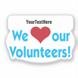 ボランティアの方々に団体や組織名を シール