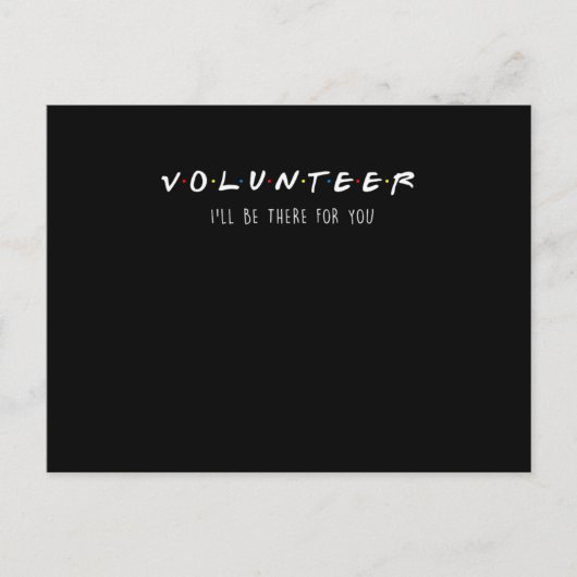 ボランティアの方はボランティアで来る ポストカード (正面)
