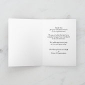 ボランティアの皆さんグリーティングカード白い花 サンキューカード (内部)