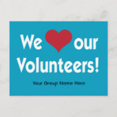 ボランティアの皆さん、ハートとグループ名が大好き ポストカード (正面)