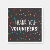 ボランティアの皆様にカラフル紙吹雪 スタンダードカクテルナプキン (正面)