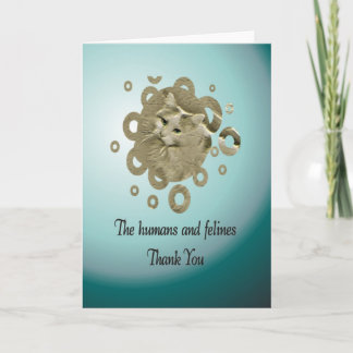 ボランティアはの猫の救助感謝していしています サンキューカード