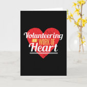 ボランティアはハート カード (黄色い花)
