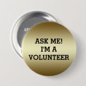 ボランティアはピン%PIPE%金ゴールドの黒にボタンをかけます 缶バッジ (正面&裏面)