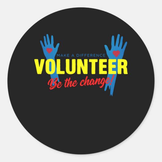 ボランティアはボランティアの変更Re ラウンドシール (正面)