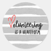 ボランティアは心の底 ラウンドシール (正面)