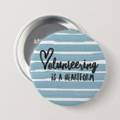 ボランティアは心を込めたボタンだ 缶バッジ (正面&裏面)