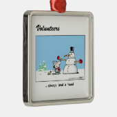 ボランティアは手を常に貸します! メタルオーナメント (右)