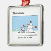ボランティアは手を常に貸します! メタルオーナメント (左)