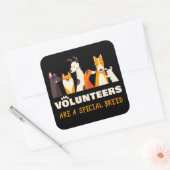 ボランティアは犬専用シェルター スクエアシール (封筒)