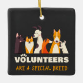 ボランティアは犬専用シェルター セラミックオーナメント (正面)
