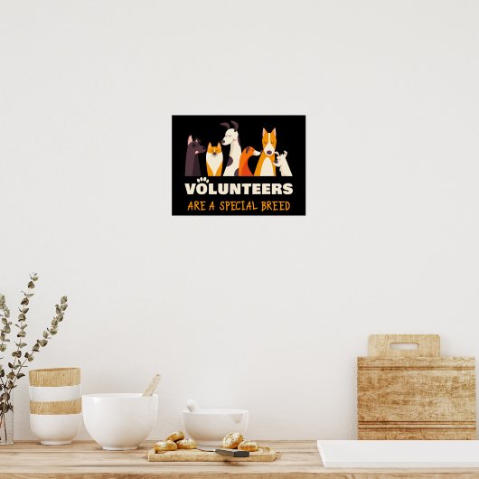 ボランティアは犬専用シェルター ポスター (キッチン)