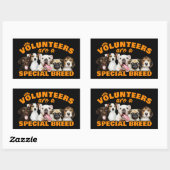 ボランティアは犬専用シェルター 長方形シール (シート)