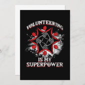 ボランティアは私のすごいパワーボランティア 招待状 (正面/裏面)