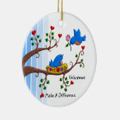 ボランティアは違いを生じます セラミックオーナメント (右)