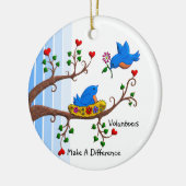ボランティアは違いを生じます セラミックオーナメント (左)