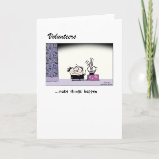 ボランティアは魔法を起こらせます! 挨拶状 サンキューカード