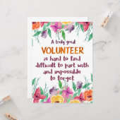 ボランティアへの感謝の気持ちを込めて カード (正面/裏面インサイチュ)