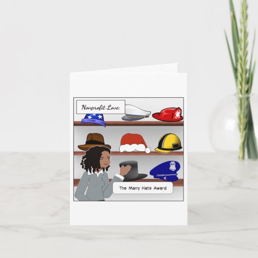 ボランティアまたはスタッフの非営利サンキューカード カード (正面)