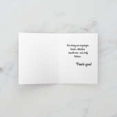 ボランティアまたはスタッフの非営利サンキューカード カード (内部)