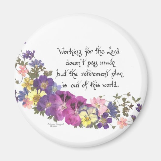 ボランティアや教会の労働者への贈り物 マグネット (正面)