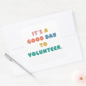ボランティアをするのは良い日だ救済よ。 スクエアシール (封筒)