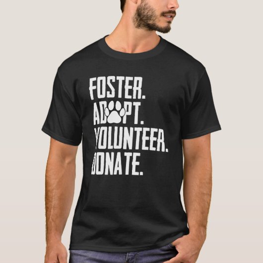 ボランティアを受け入れ救援動物シェルテを寄付する Tシャツ (正面)