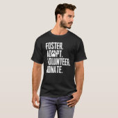 ボランティアを受け入れ救援動物シェルテを寄付する Tシャツ (正面フル)