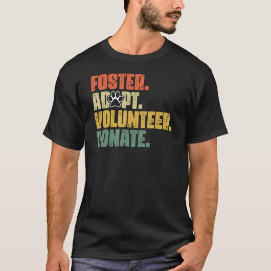 ボランティアを受け入れ救援動物シェルテを寄付する Tシャツ (正面)