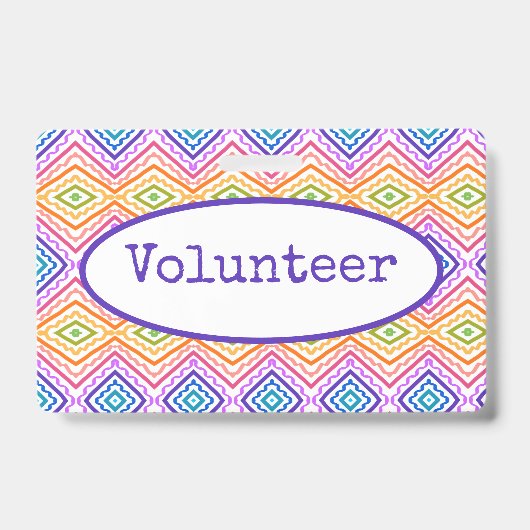 ボランティアカラフル者 バッジ (正面)