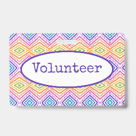 ボランティアカラフル者 バッジ