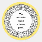 ボランティアギフトアイディア ラウンドシール (正面)