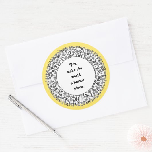 ボランティアギフトアイディア ラウンドシール (封筒)