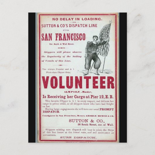 ボランティアクリッパーセーリング1900 ポストカード (正面)