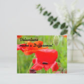 ボランティアサンキューイベントポストカード招待状 ポストカード (スタンド正面)