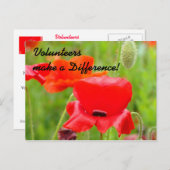 ボランティアサンキューイベントポストカード招待状 ポストカード (正面/裏面)