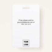 ボランティアシンプル写真ID バッジ (裏面)