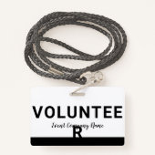ボランティアスタッフのバッジ バッジ (裏面ランヤード)