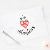 ボランティアステッカーが大好き ラウンドシール (封筒)