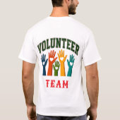 ❤️ ボランティアチームスタッフのタイポグラフィー 👕 Tシャツ (裏面)