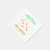 ボランティアハートボランティアVluntersボランティア親切Ch スタンダードカクテルナプキン (角)